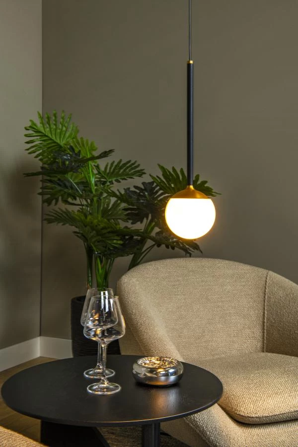 Lucide Premium CALINA - Pendelleuchten - Ø 9,9 cm - LED Dim. - 1x9W 2700K - Schwarz - Atmosphäre 2